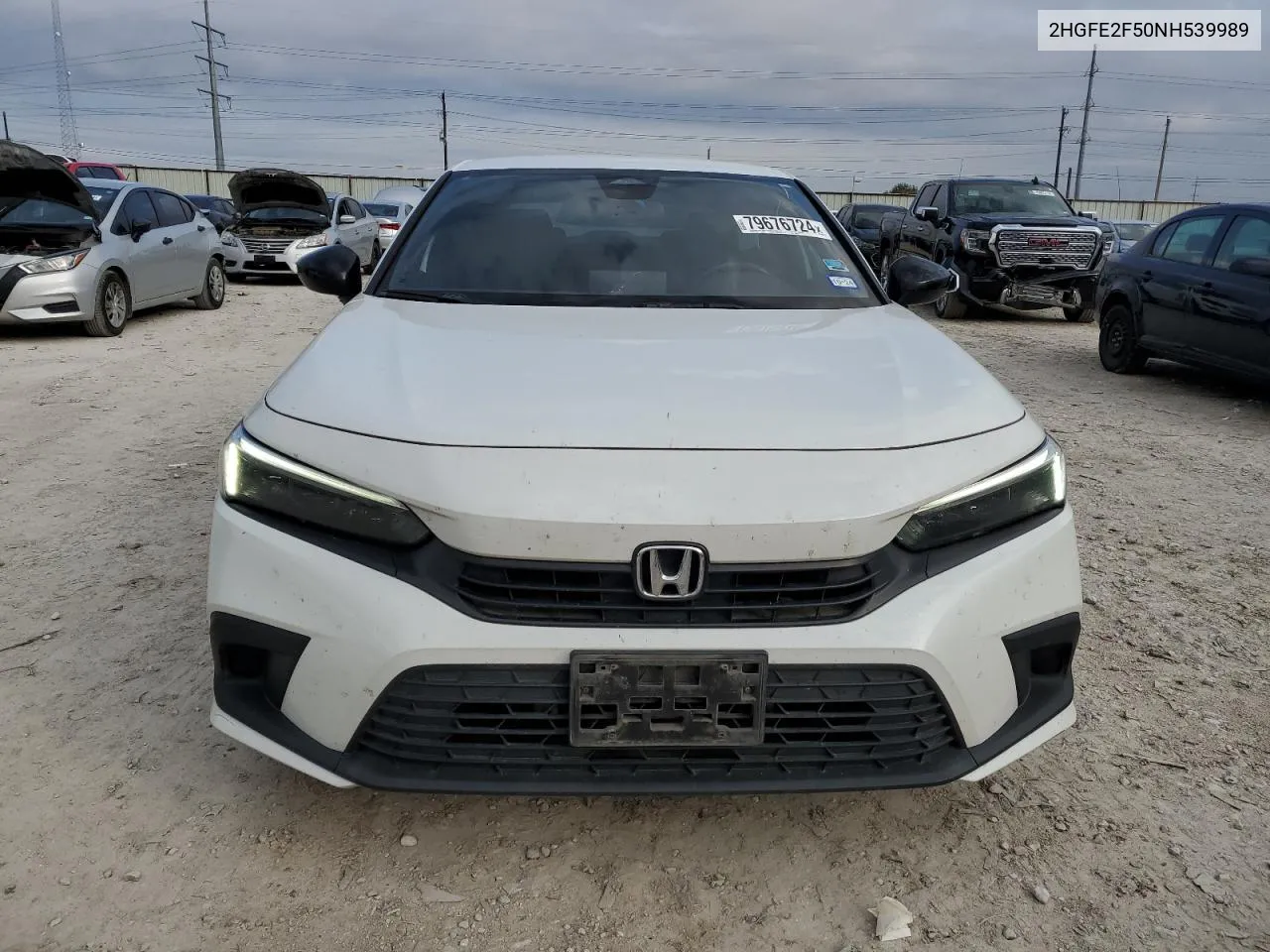 2022 Honda Civic Sport VIN: 2HGFE2F50NH539989 Lot: 79676724