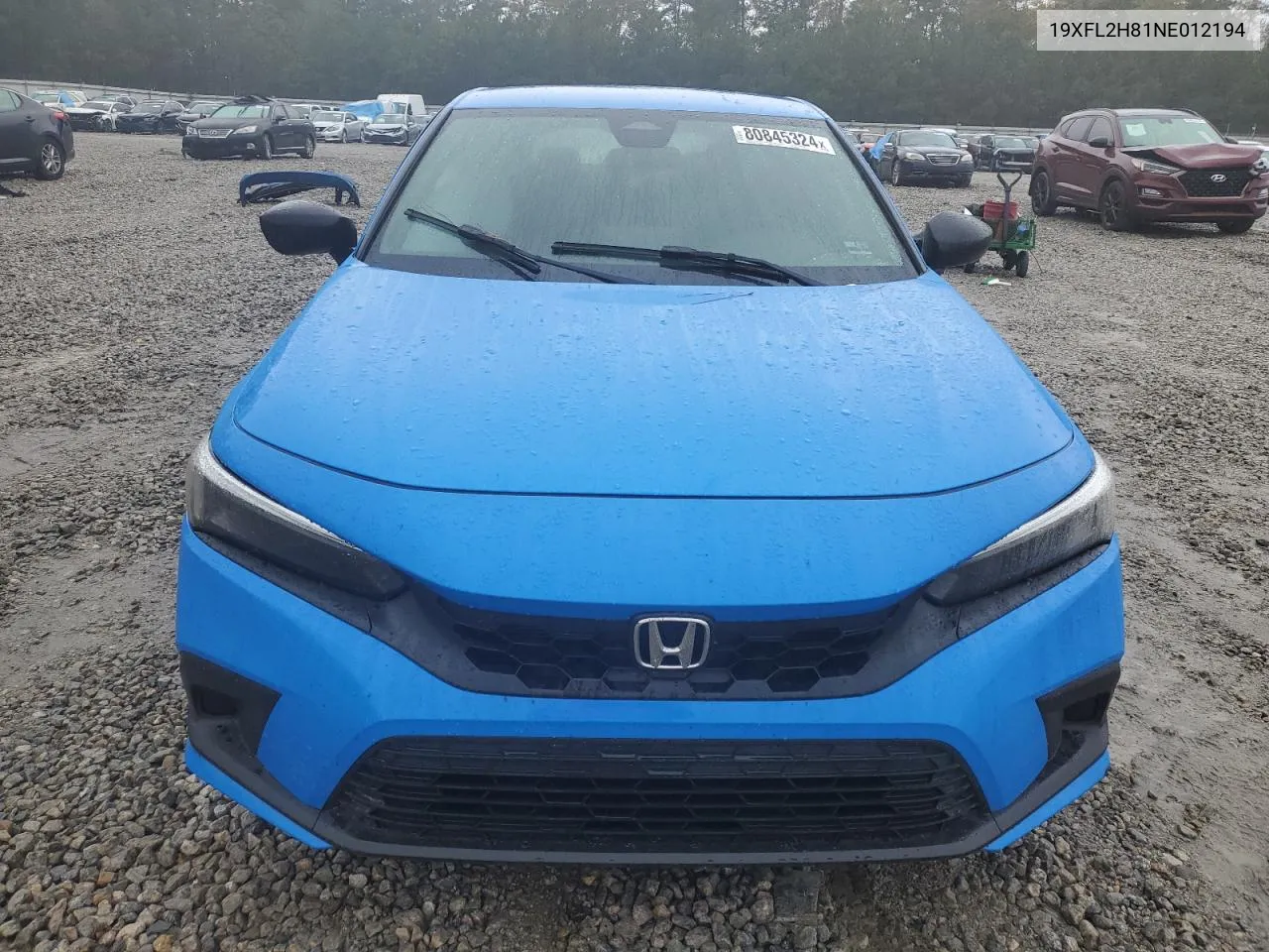 2022 Honda Civic Sport VIN: 19XFL2H81NE012194 Lot: 80845324