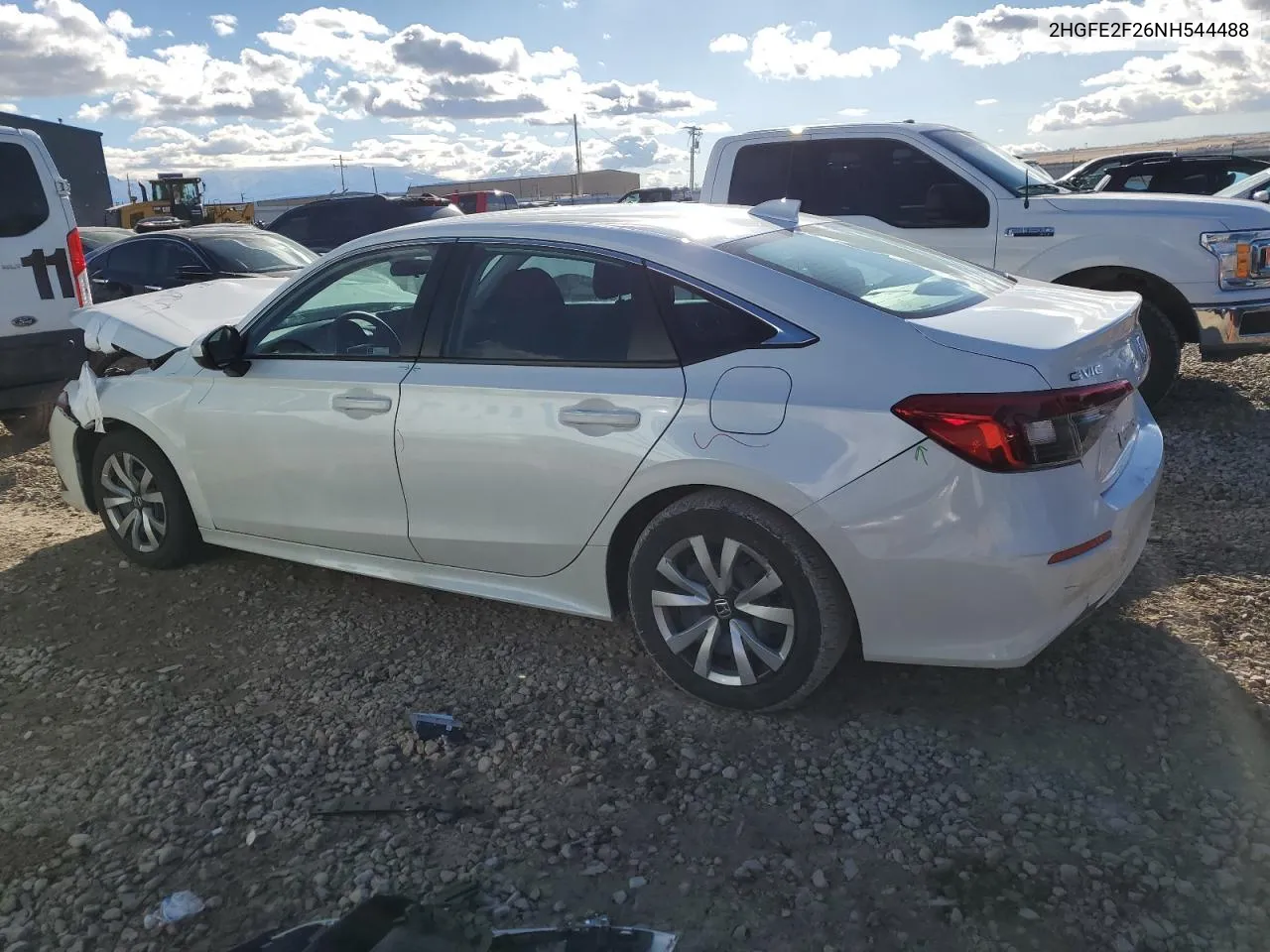 2022 Honda Civic Lx VIN: 2HGFE2F26NH544488 Lot: 80935044