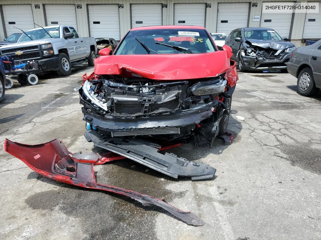 2024 Honda Civic Ex VIN: 2HGFE1F72RH314040 Lot: 53836994