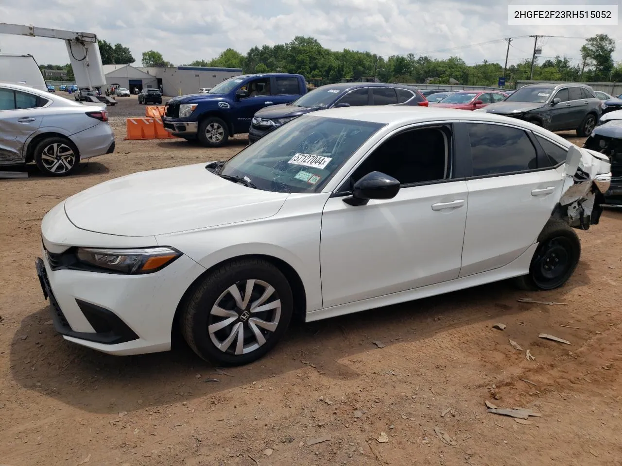 2024 Honda Civic Lx VIN: 2HGFE2F23RH515052 Lot: 57127044