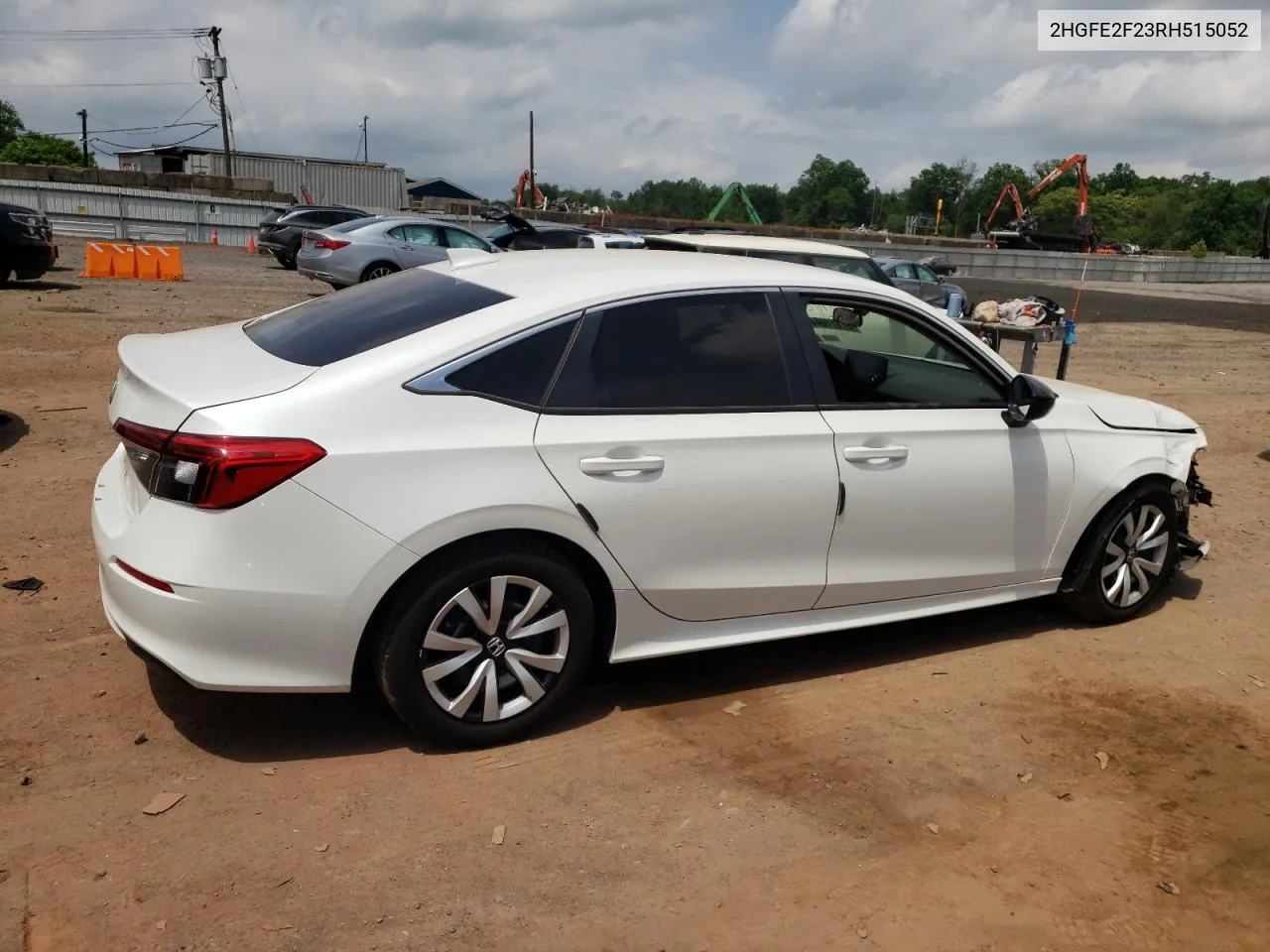 2024 Honda Civic Lx VIN: 2HGFE2F23RH515052 Lot: 57127044