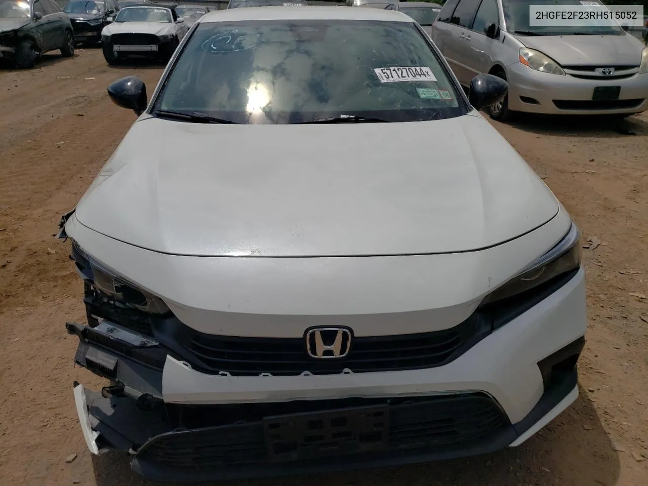 2024 Honda Civic Lx VIN: 2HGFE2F23RH515052 Lot: 57127044