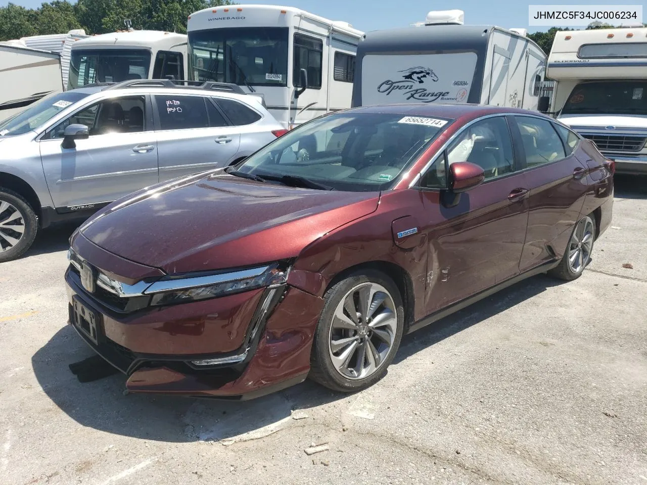 2018 Honda Clarity Touring VIN: JHMZC5F34JC006234 Lot: 65652714