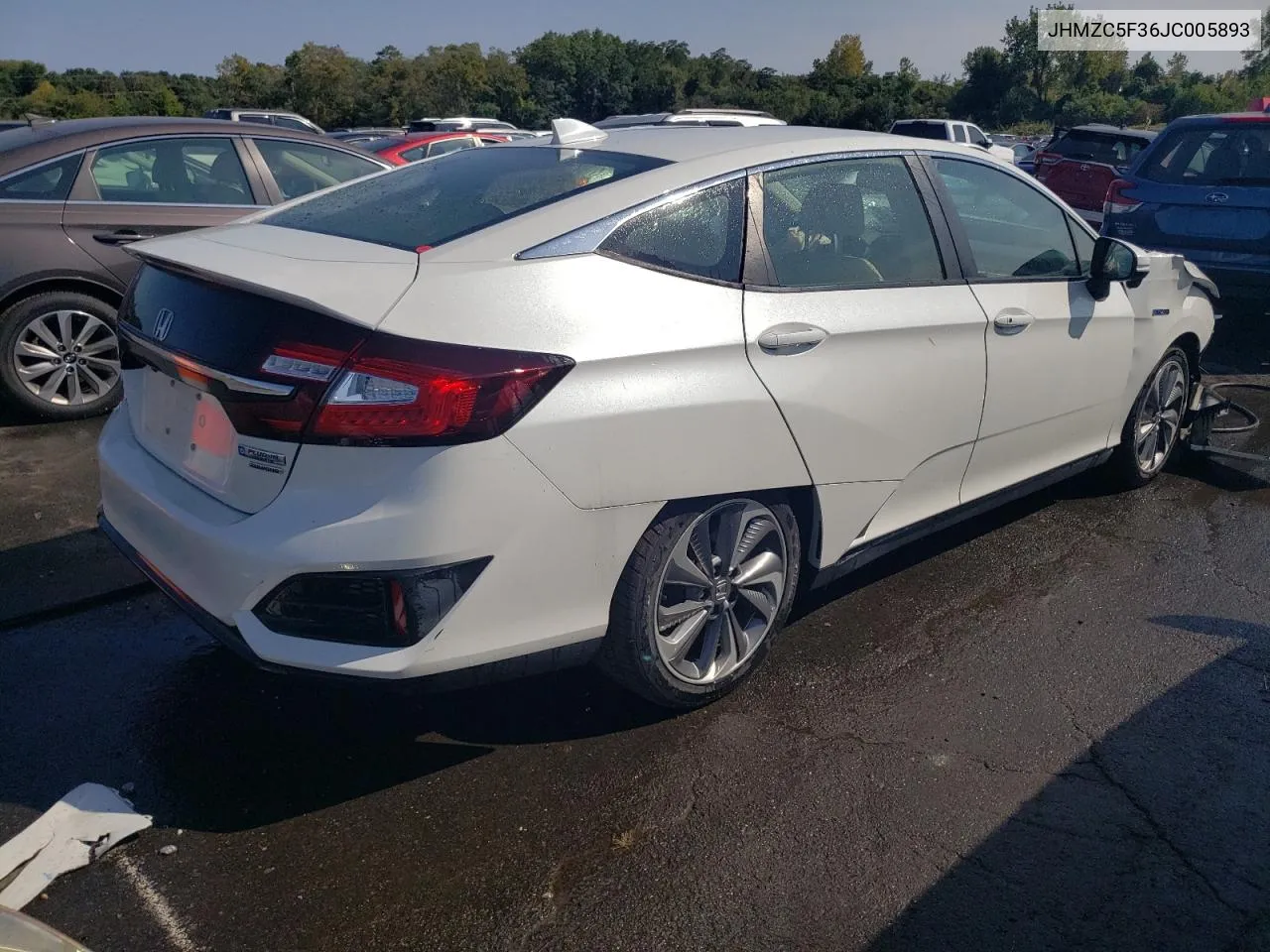 2018 Honda Clarity Touring VIN: JHMZC5F36JC005893 Lot: 71315744