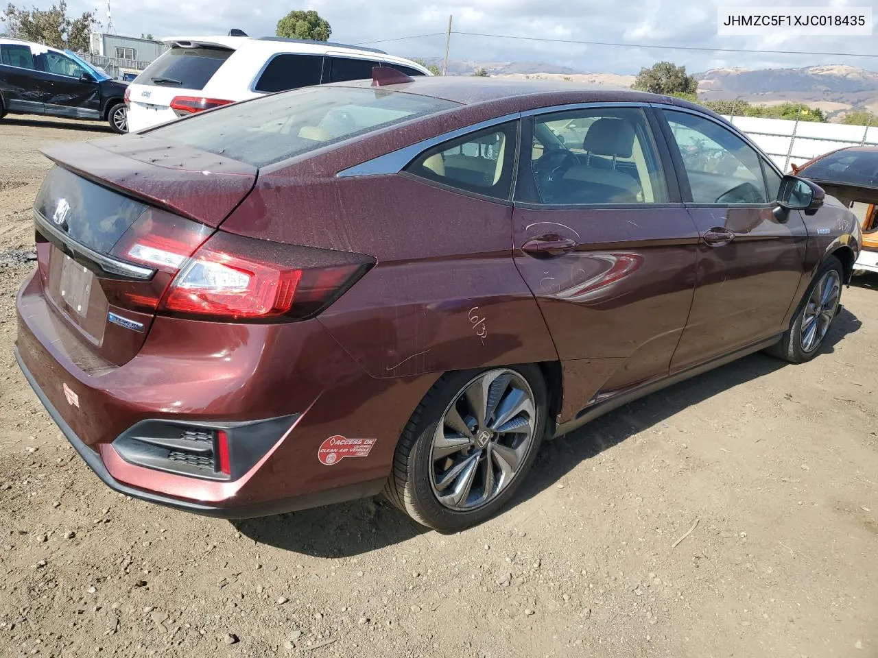 2018 Honda Clarity VIN: JHMZC5F1XJC018435 Lot: 71701834