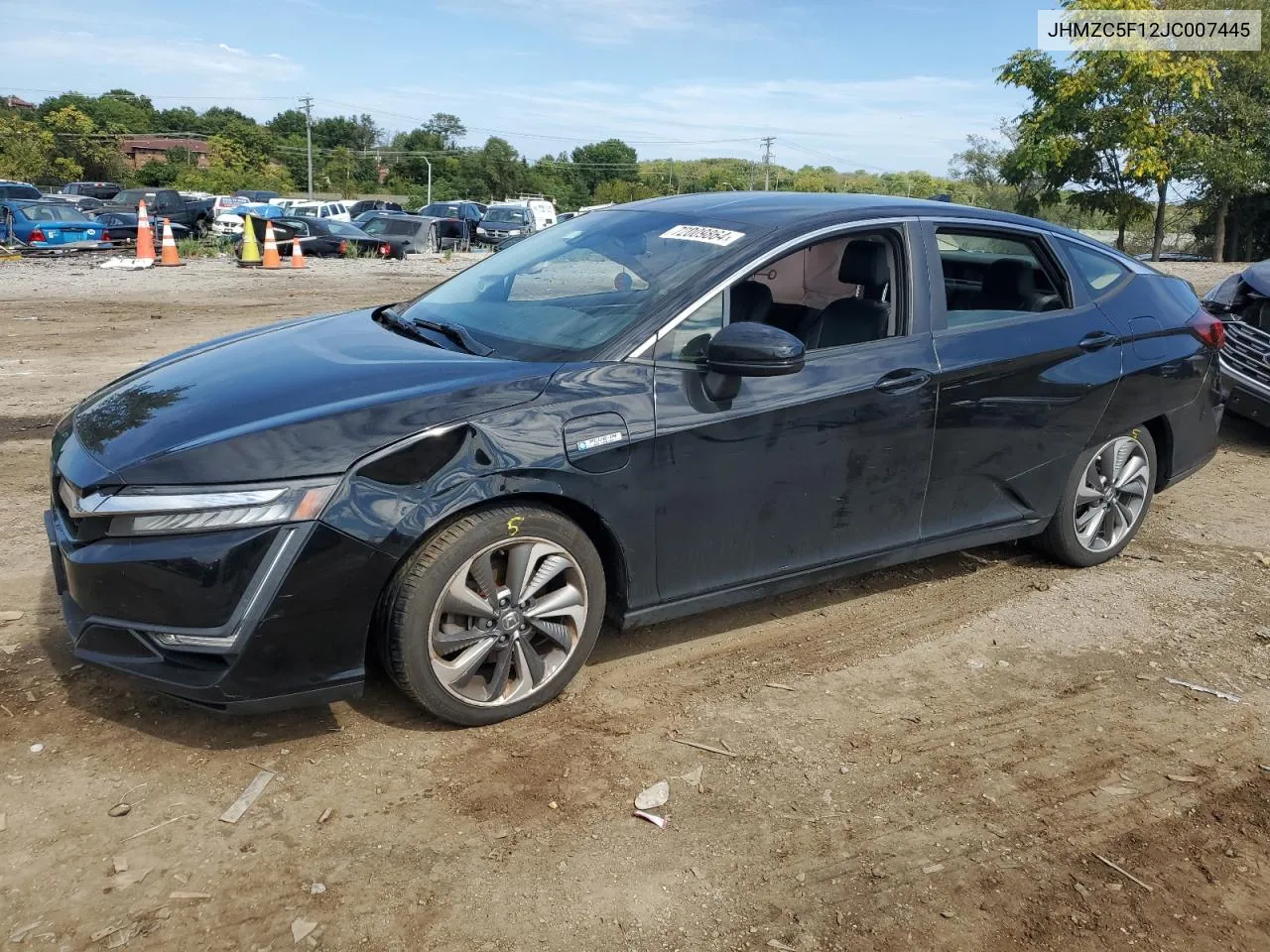 2018 Honda Clarity VIN: JHMZC5F12JC007445 Lot: 72009864