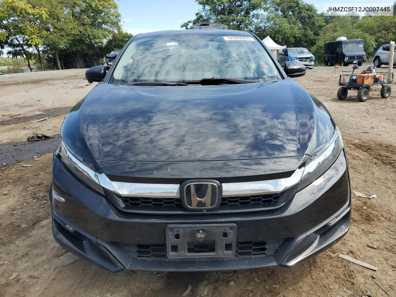 2018 Honda Clarity VIN: JHMZC5F12JC007445 Lot: 72009864