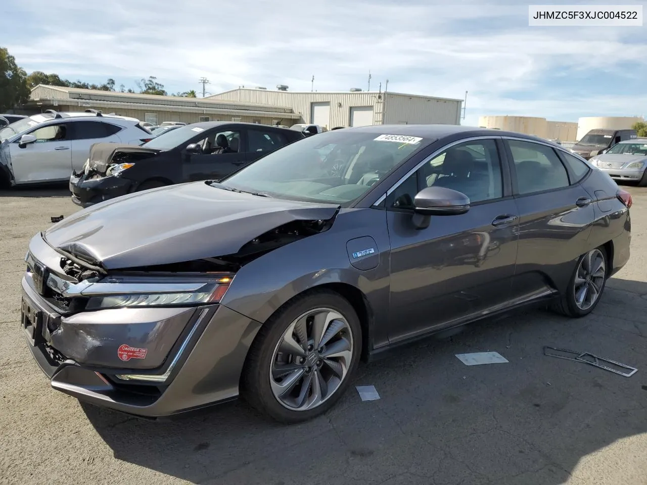 2018 Honda Clarity Touring VIN: JHMZC5F3XJC004522 Lot: 74853564