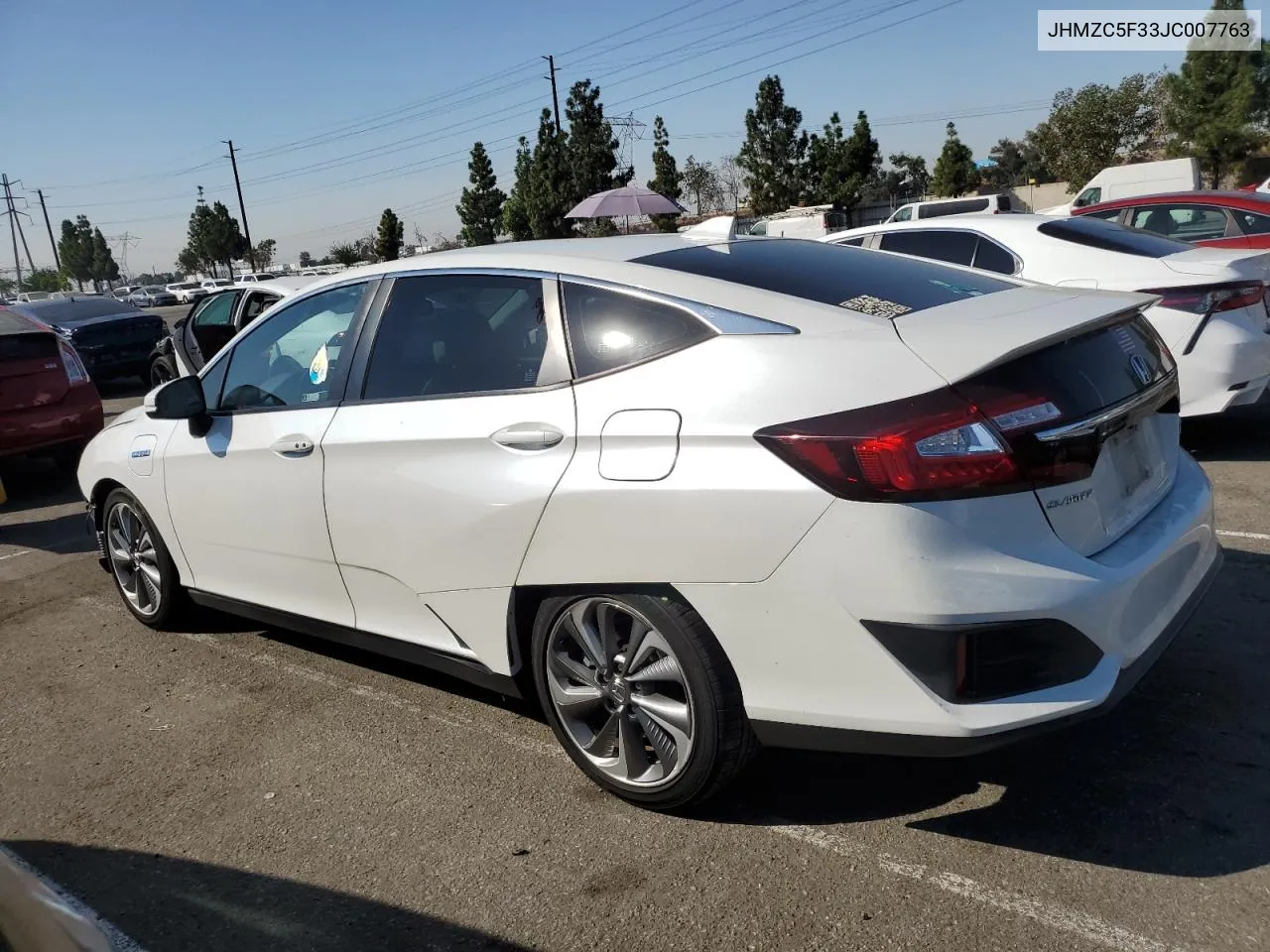 2018 Honda Clarity Touring VIN: JHMZC5F33JC007763 Lot: 74974144