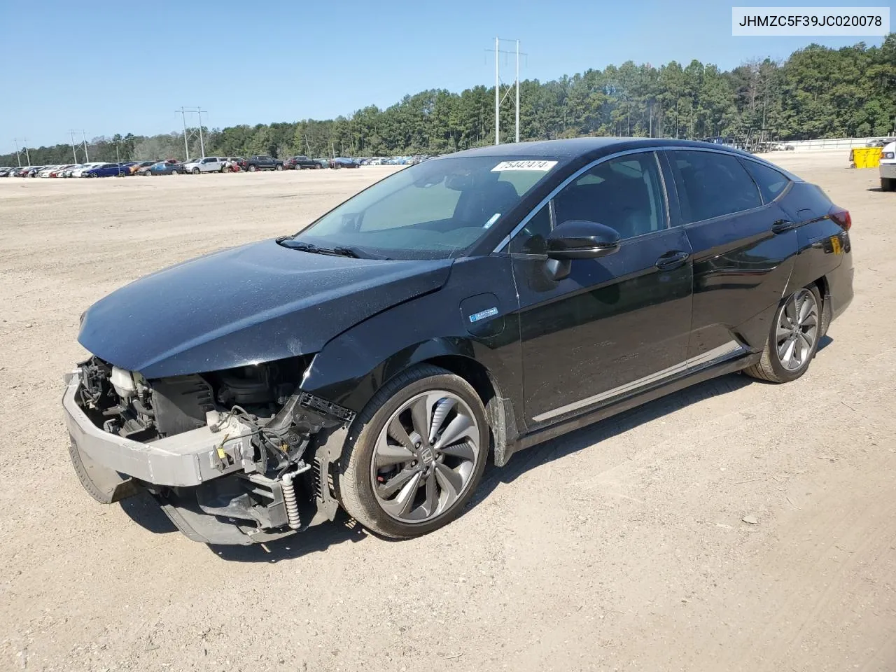 2018 Honda Clarity Touring VIN: JHMZC5F39JC020078 Lot: 75442474