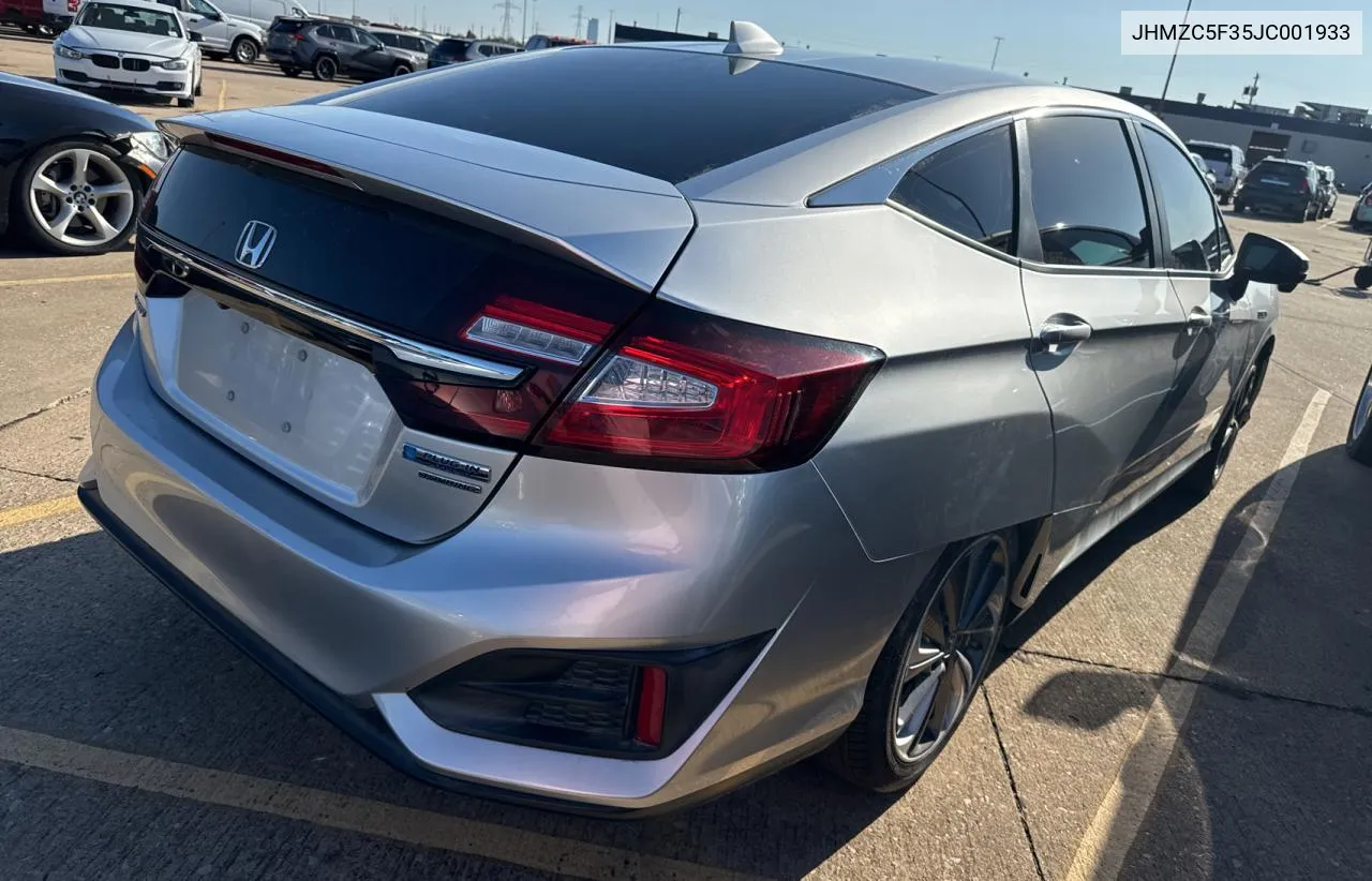 2018 Honda Clarity Touring VIN: JHMZC5F35JC001933 Lot: 77979214