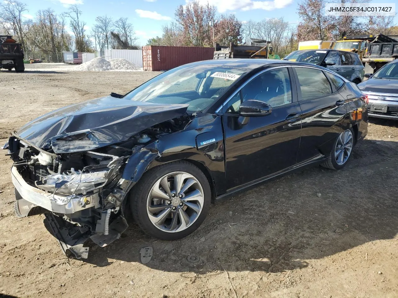 2018 Honda Clarity Touring VIN: JHMZC5F34JC017427 Lot: 80086544