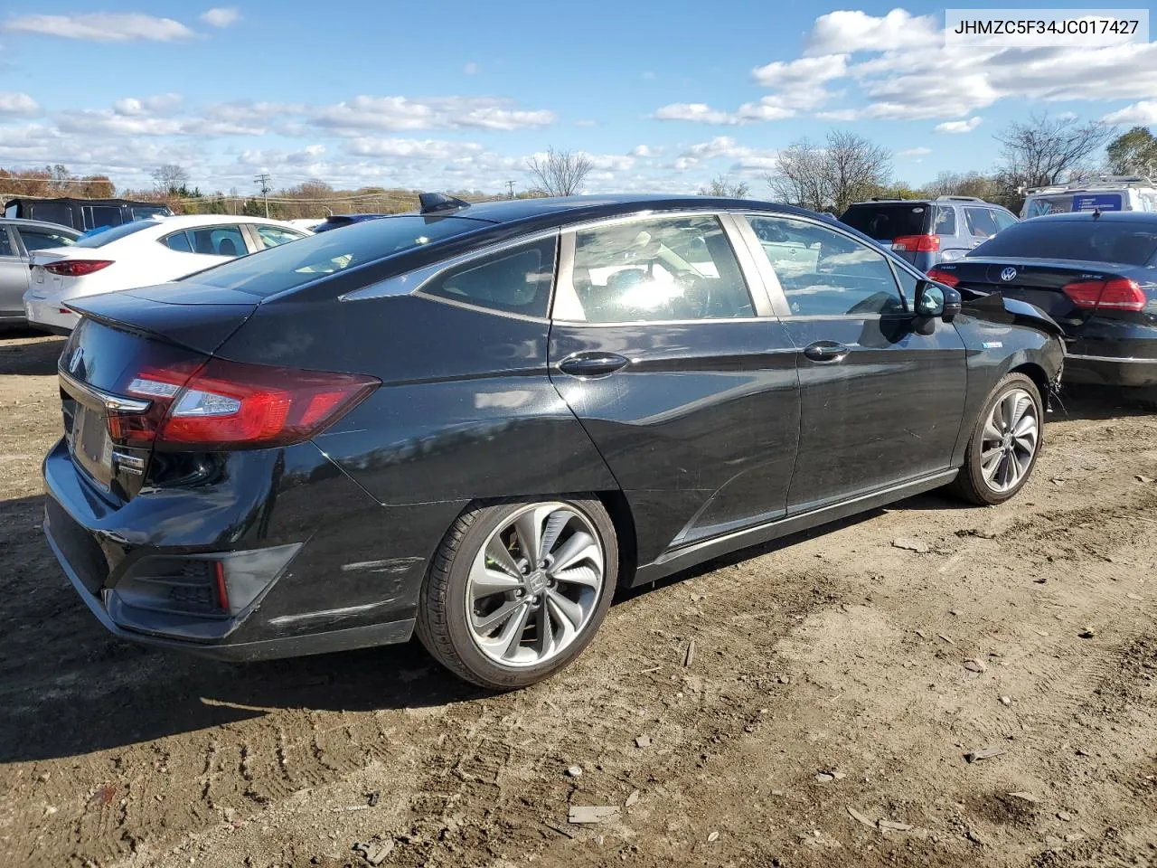 2018 Honda Clarity Touring VIN: JHMZC5F34JC017427 Lot: 80086544