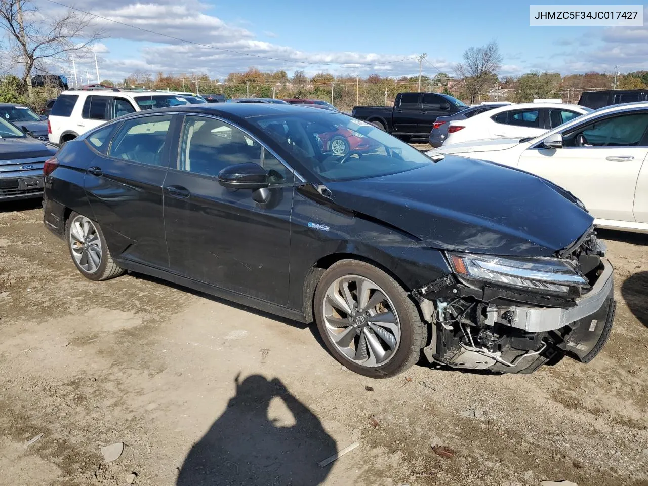 2018 Honda Clarity Touring VIN: JHMZC5F34JC017427 Lot: 80086544