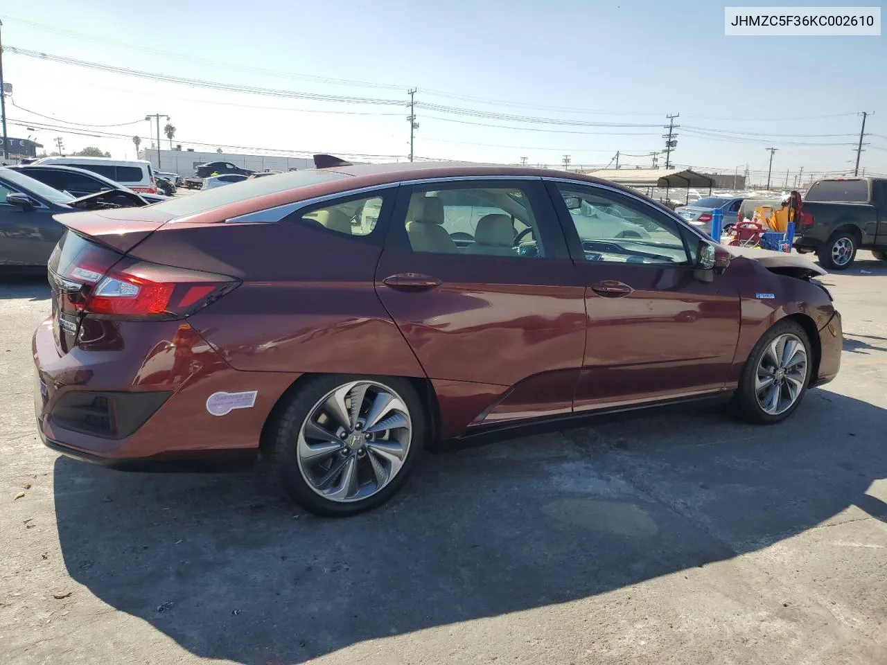 2019 Honda Clarity Touring VIN: JHMZC5F36KC002610 Lot: 73240974