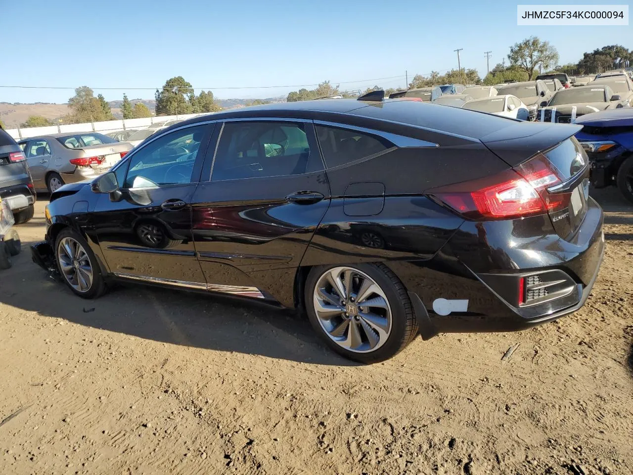 2019 Honda Clarity Touring VIN: JHMZC5F34KC000094 Lot: 76635894