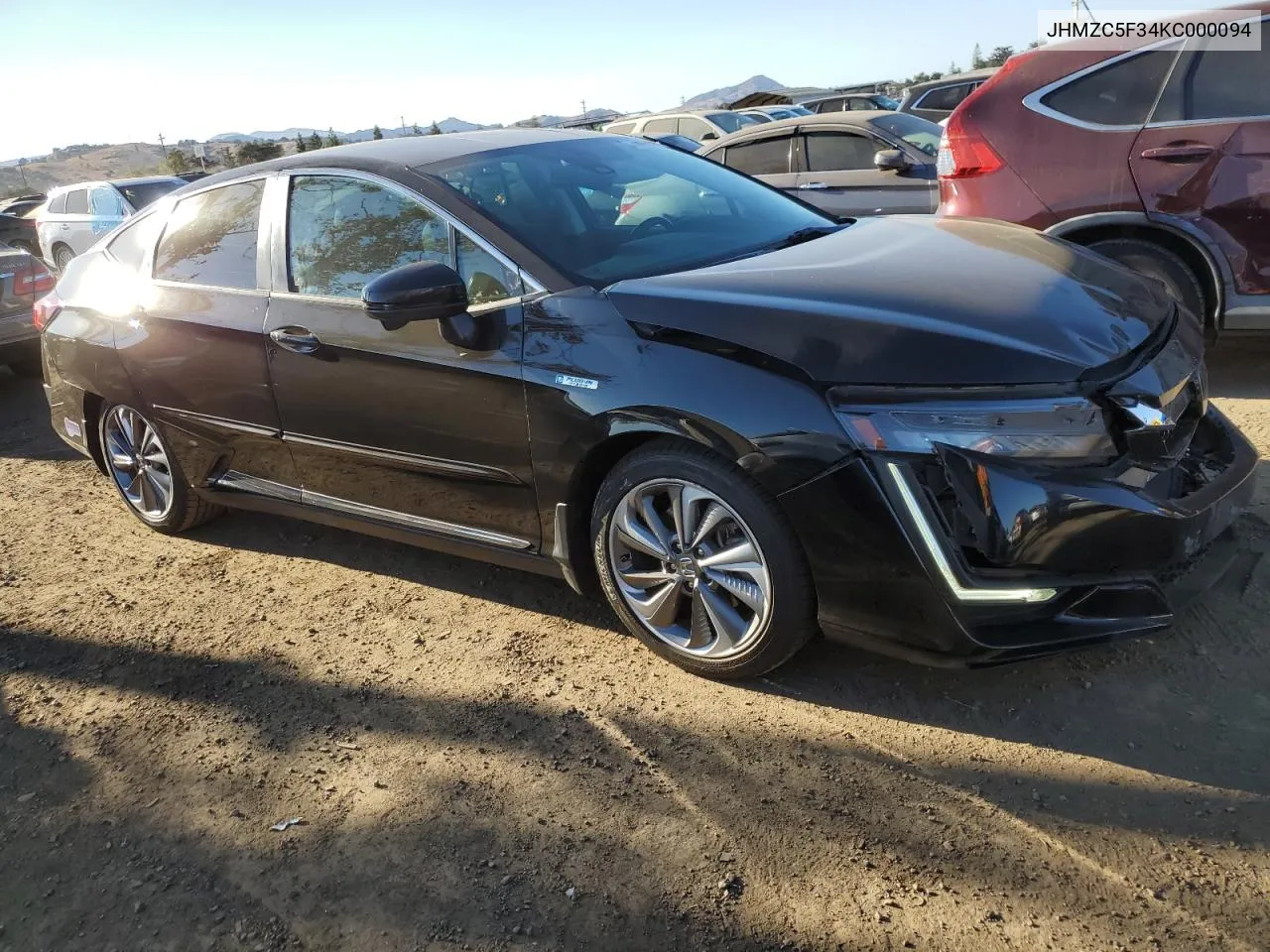 2019 Honda Clarity Touring VIN: JHMZC5F34KC000094 Lot: 76635894