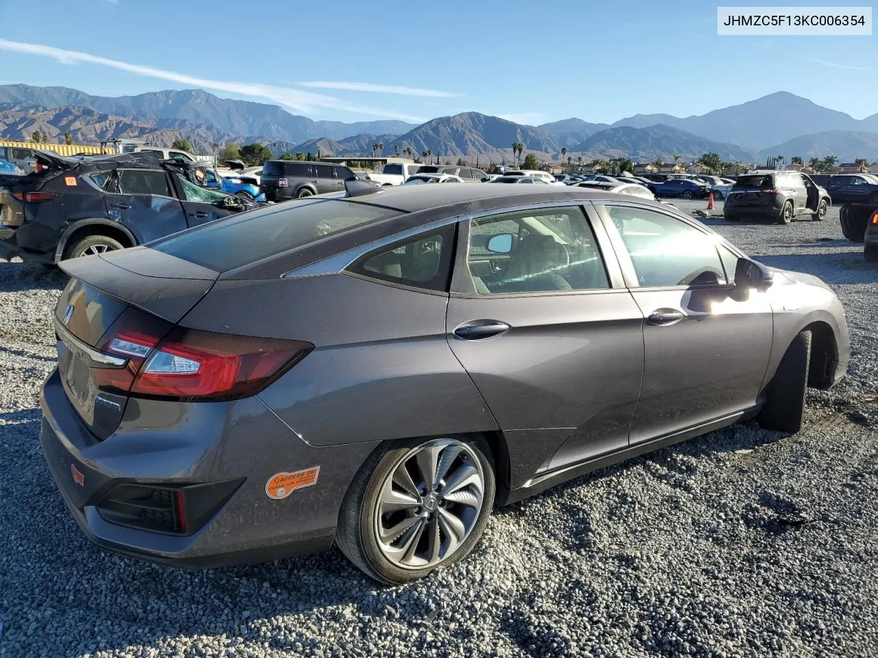 2019 Honda Clarity VIN: JHMZC5F13KC006354 Lot: 77029684