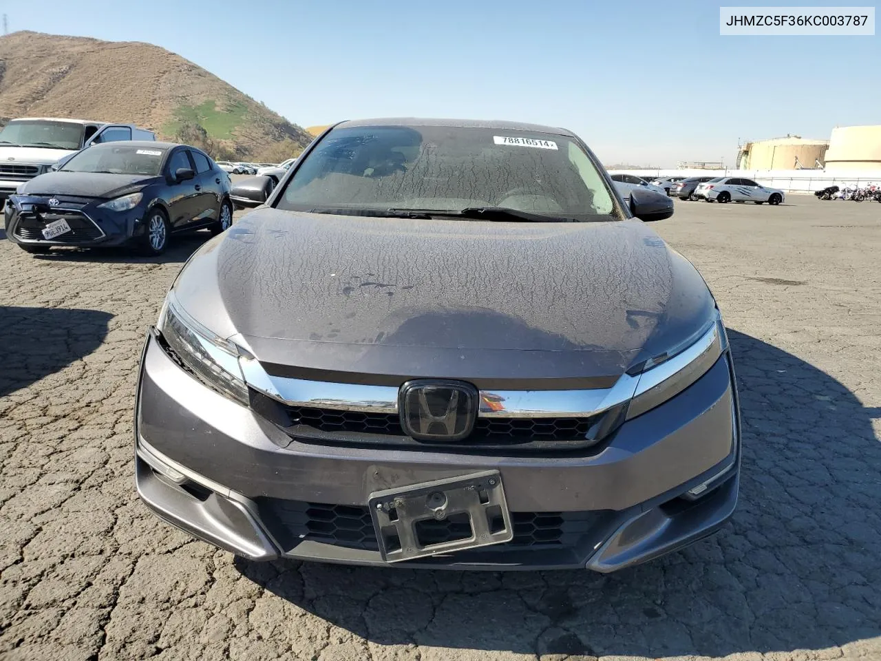 2019 Honda Clarity Touring VIN: JHMZC5F36KC003787 Lot: 78816514