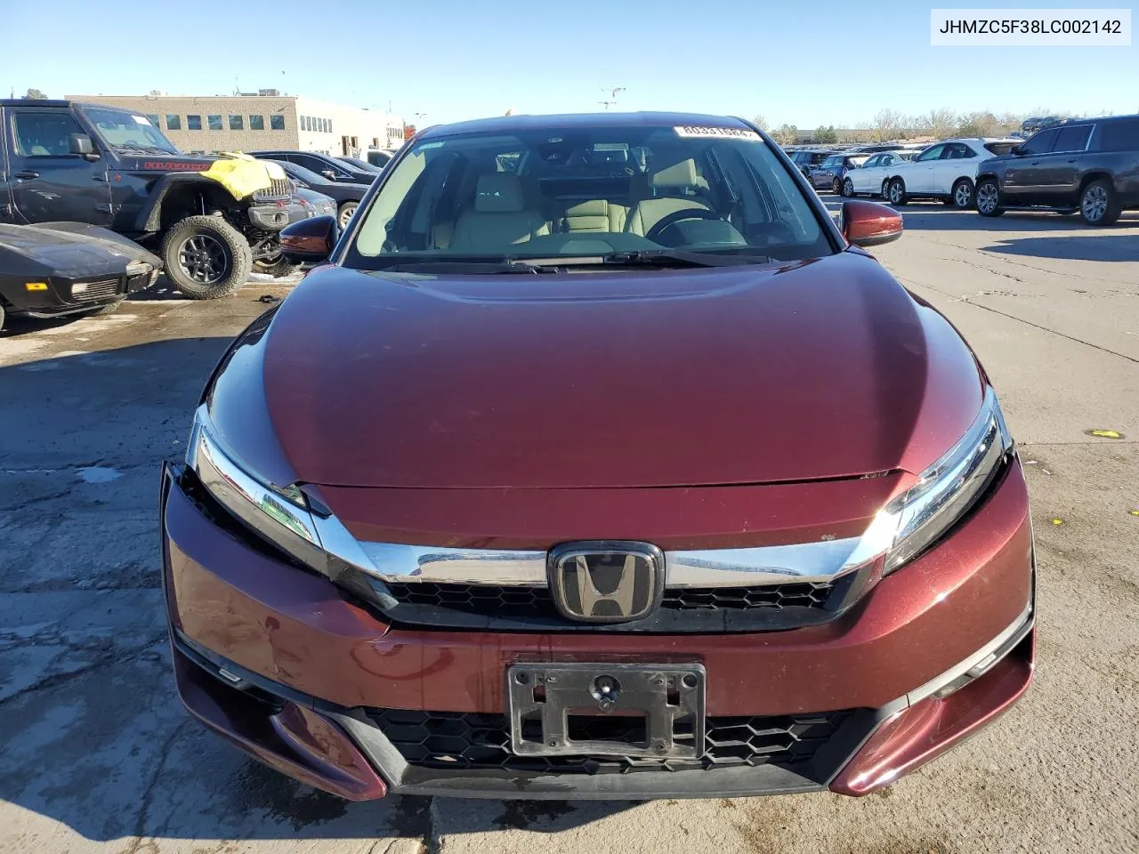 2020 Honda Clarity Touring VIN: JHMZC5F38LC002142 Lot: 80331684