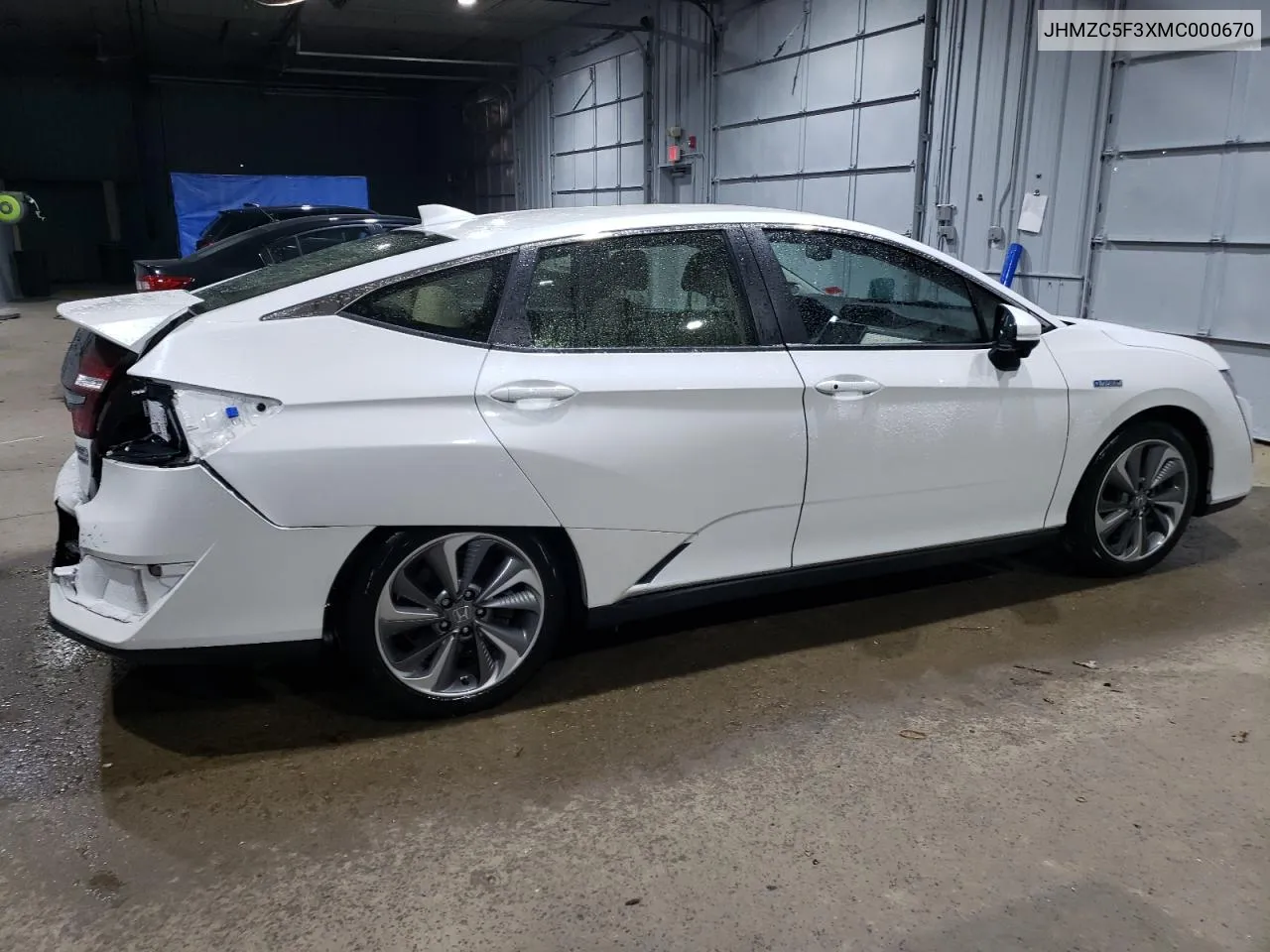 2021 Honda Clarity Touring VIN: JHMZC5F3XMC000670 Lot: 61128474