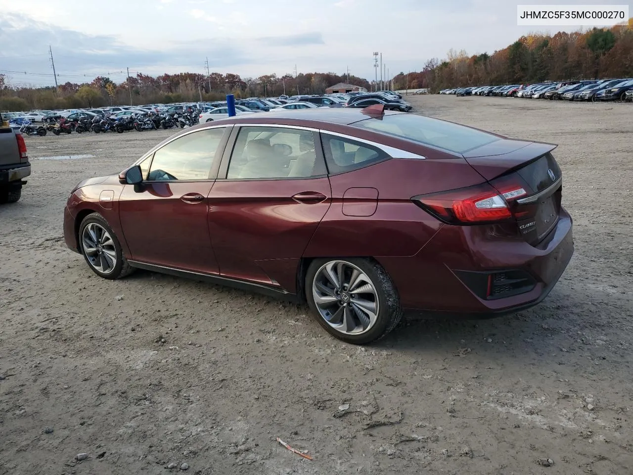 2021 Honda Clarity Touring VIN: JHMZC5F35MC000270 Lot: 76759414