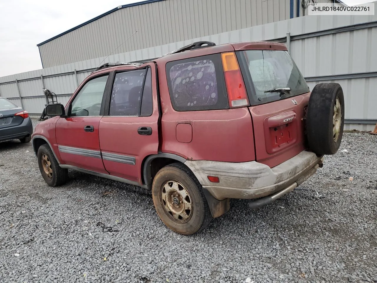 1997 Honda Cr-V Lx VIN: JHLRD1840VC022761 Lot: 78191134