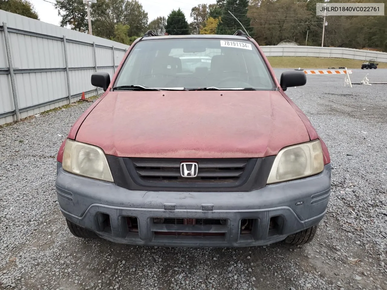 1997 Honda Cr-V Lx VIN: JHLRD1840VC022761 Lot: 78191134