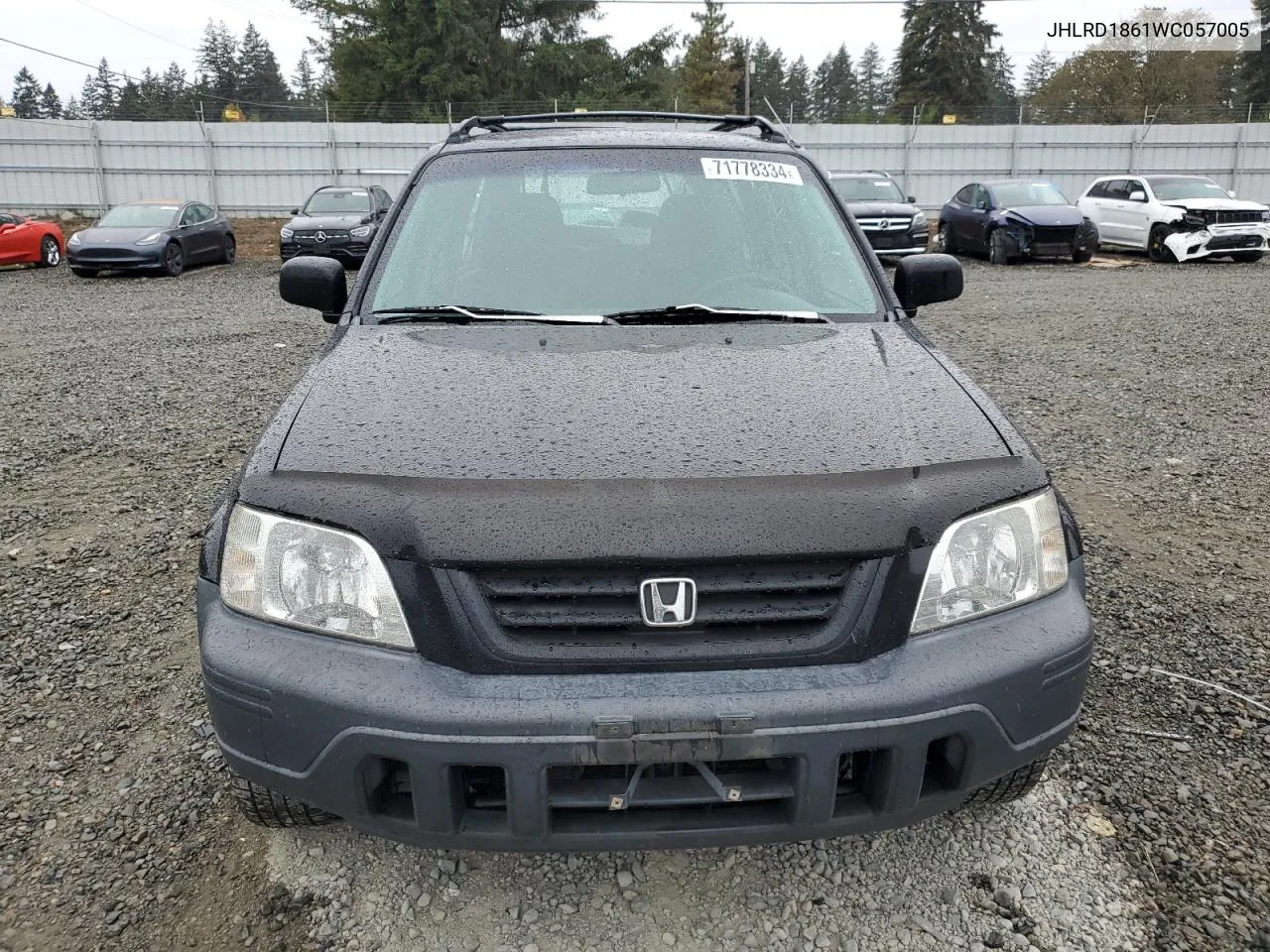 1998 Honda Cr-V Ex VIN: JHLRD1861WC057005 Lot: 71778334