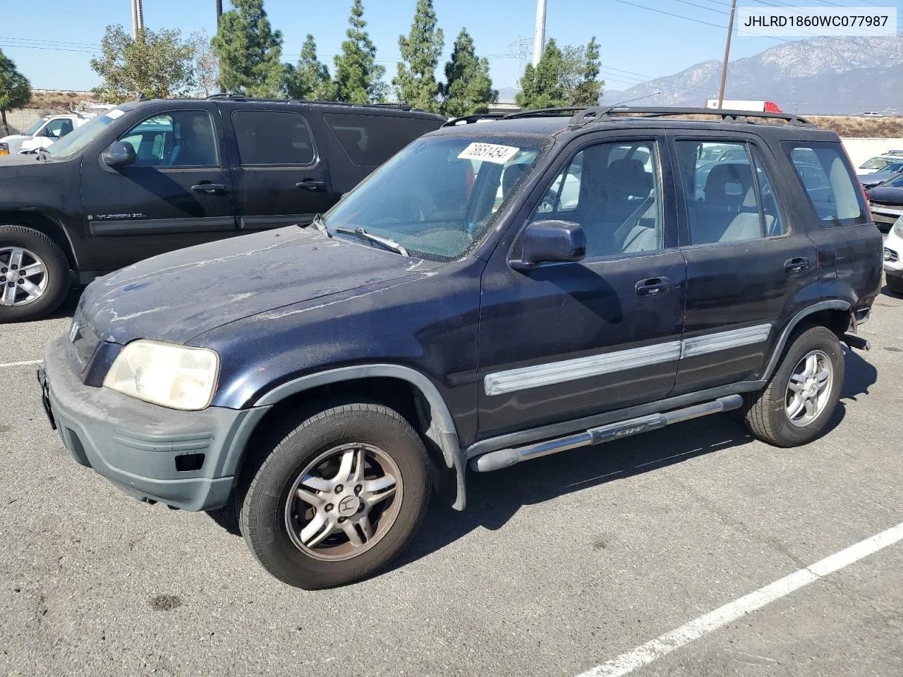 1998 Honda Cr-V Ex VIN: JHLRD1860WC077987 Lot: 78651454