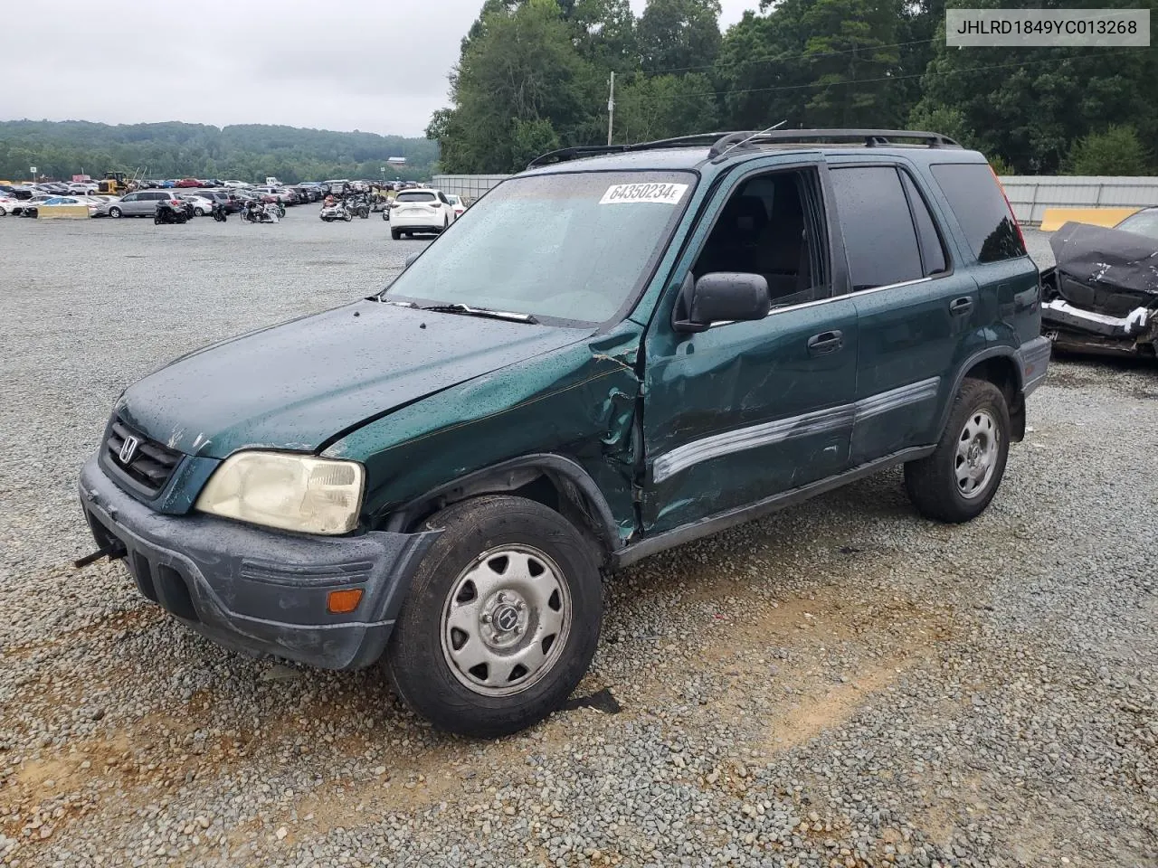 2000 Honda Cr-V Lx VIN: JHLRD1849YC013268 Lot: 64350234