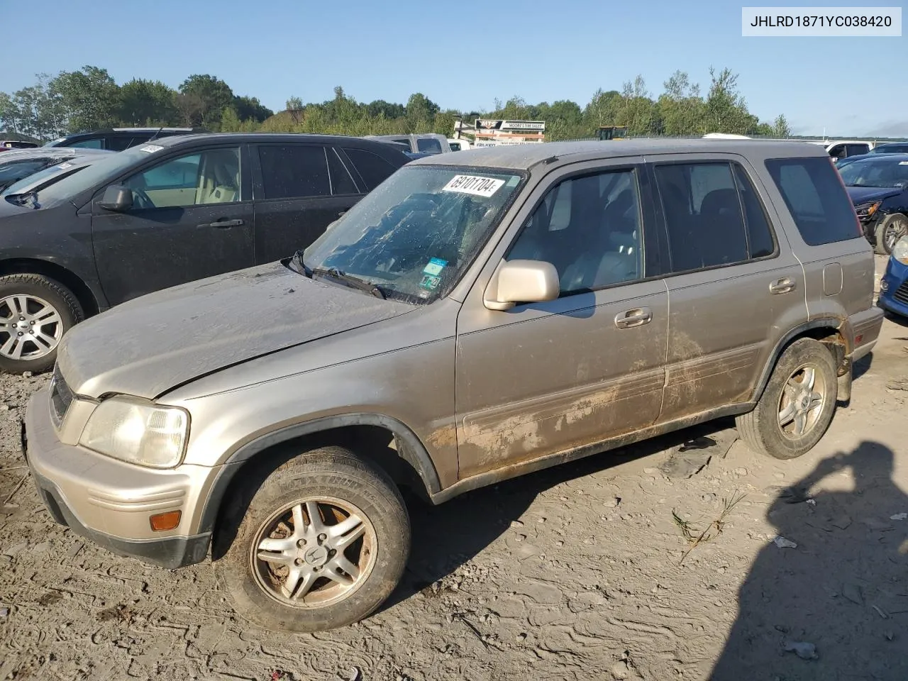 2000 Honda Cr-V Se VIN: JHLRD1871YC038420 Lot: 69101704