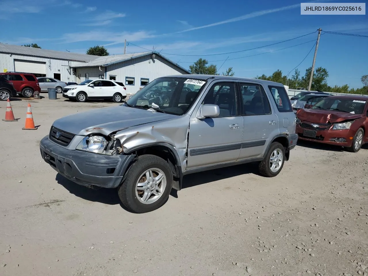 2000 Honda Cr-V Ex VIN: JHLRD1869YC025616 Lot: 69972764