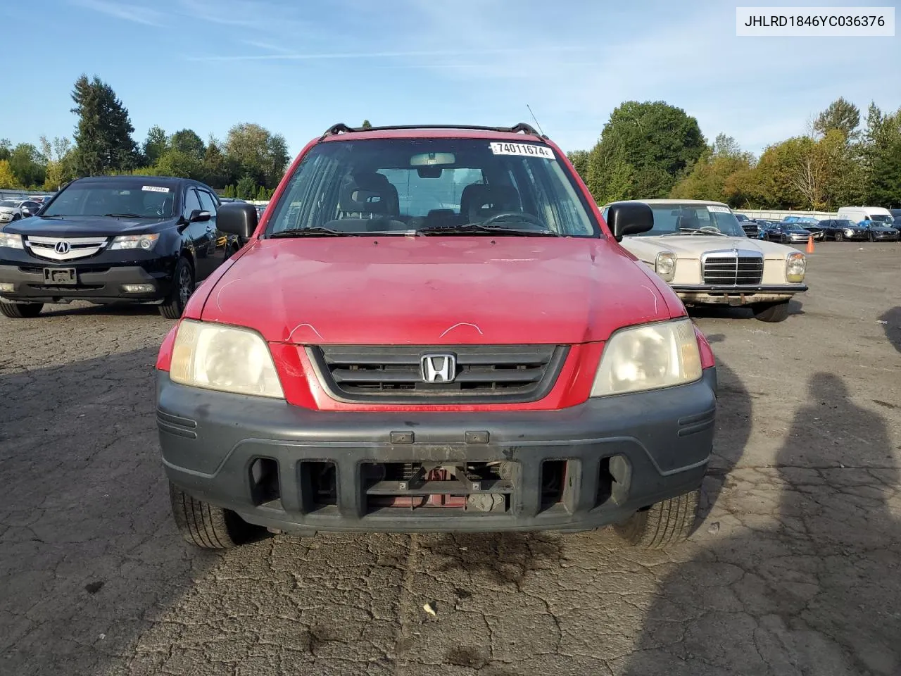 2000 Honda Cr-V Lx VIN: JHLRD1846YC036376 Lot: 74011674