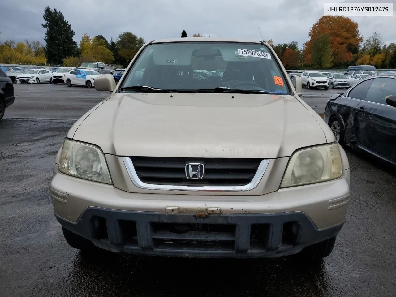 2000 Honda Cr-V Se VIN: JHLRD1876YS012479 Lot: 75200593