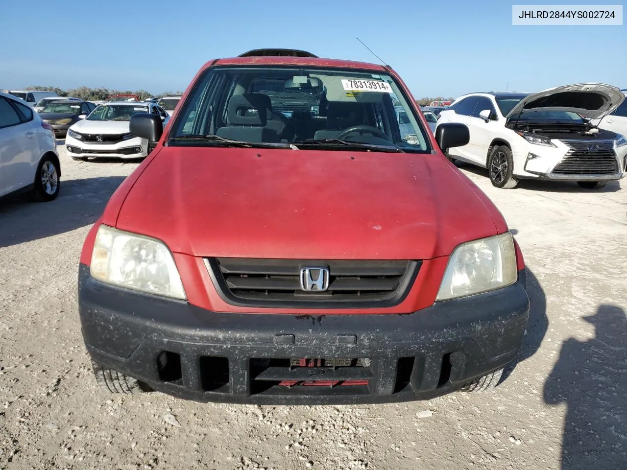 2000 Honda Cr-V Lx VIN: JHLRD2844YS002724 Lot: 78313914