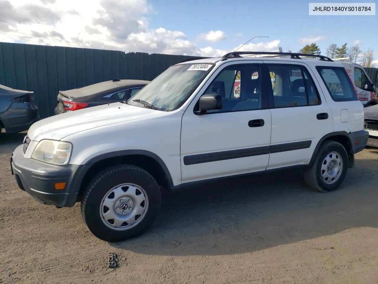 2000 Honda Cr-V Lx VIN: JHLRD1840YS018784 Lot: 78612484