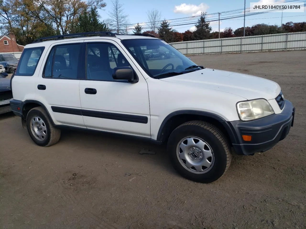 2000 Honda Cr-V Lx VIN: JHLRD1840YS018784 Lot: 78612484