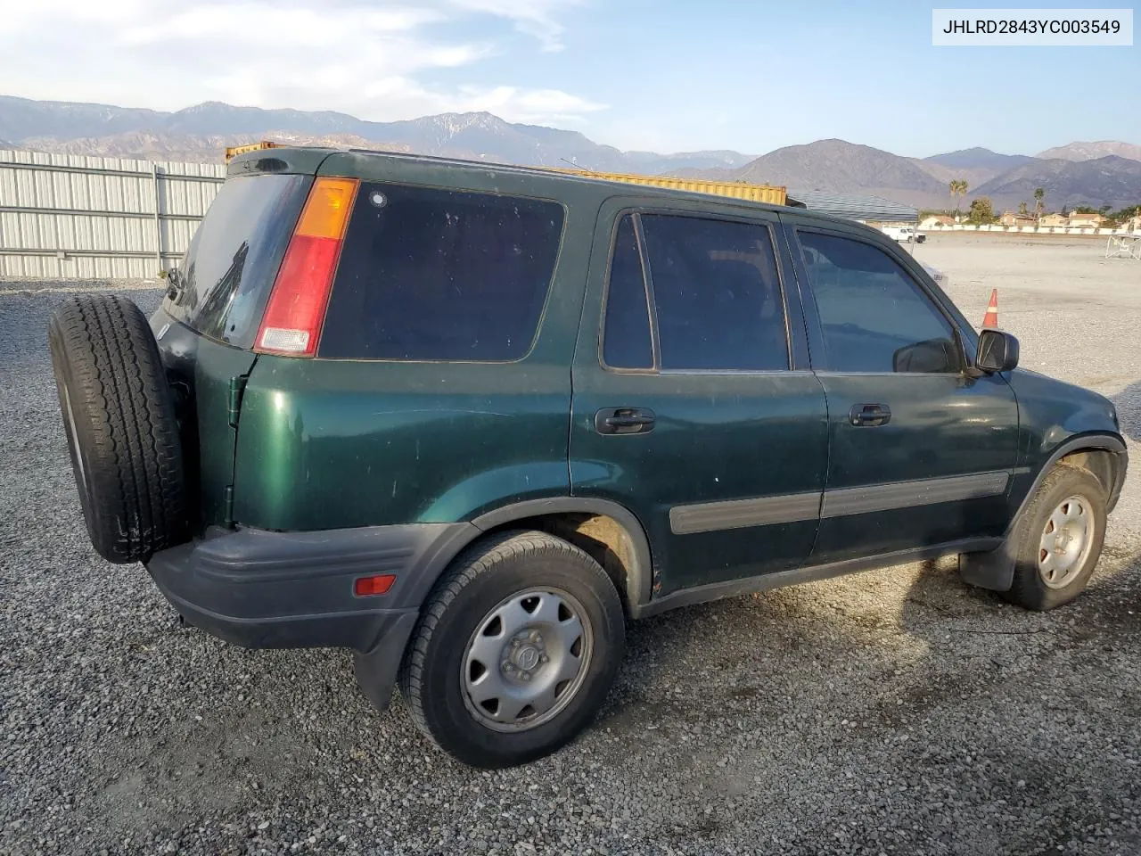 2000 Honda Cr-V Lx VIN: JHLRD2843YC003549 Lot: 78950304