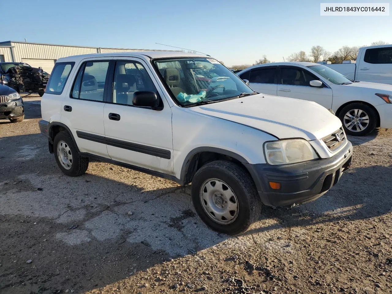 2000 Honda Cr-V Lx VIN: JHLRD1843YC016442 Lot: 80861194