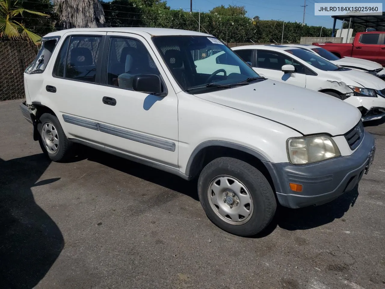 2001 Honda Cr-V Lx VIN: JHLRD184X1S025960 Lot: 70036724