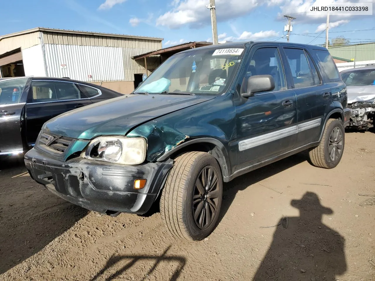 2001 Honda Cr-V Lx VIN: JHLRD18441C033398 Lot: 74118654