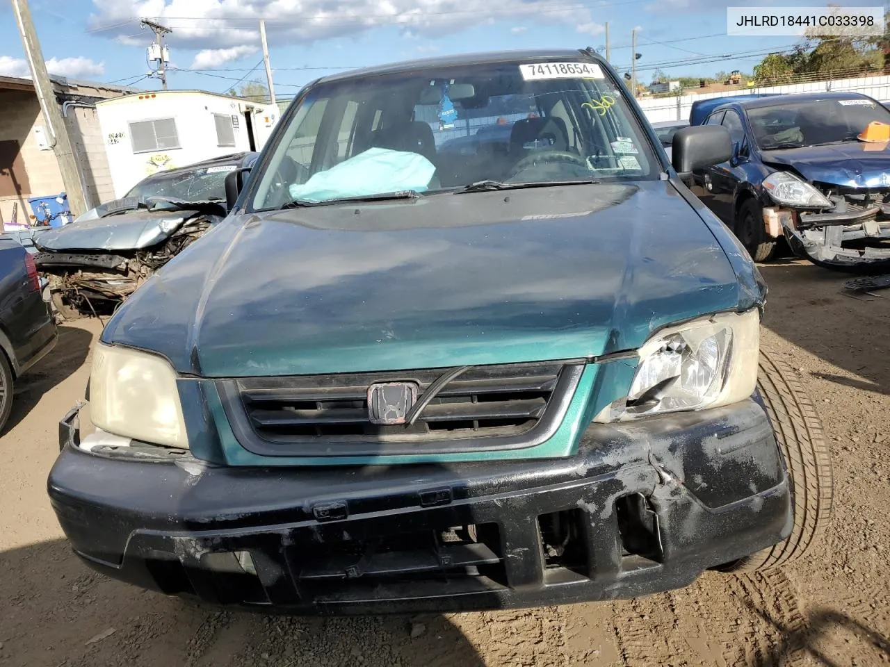 2001 Honda Cr-V Lx VIN: JHLRD18441C033398 Lot: 74118654