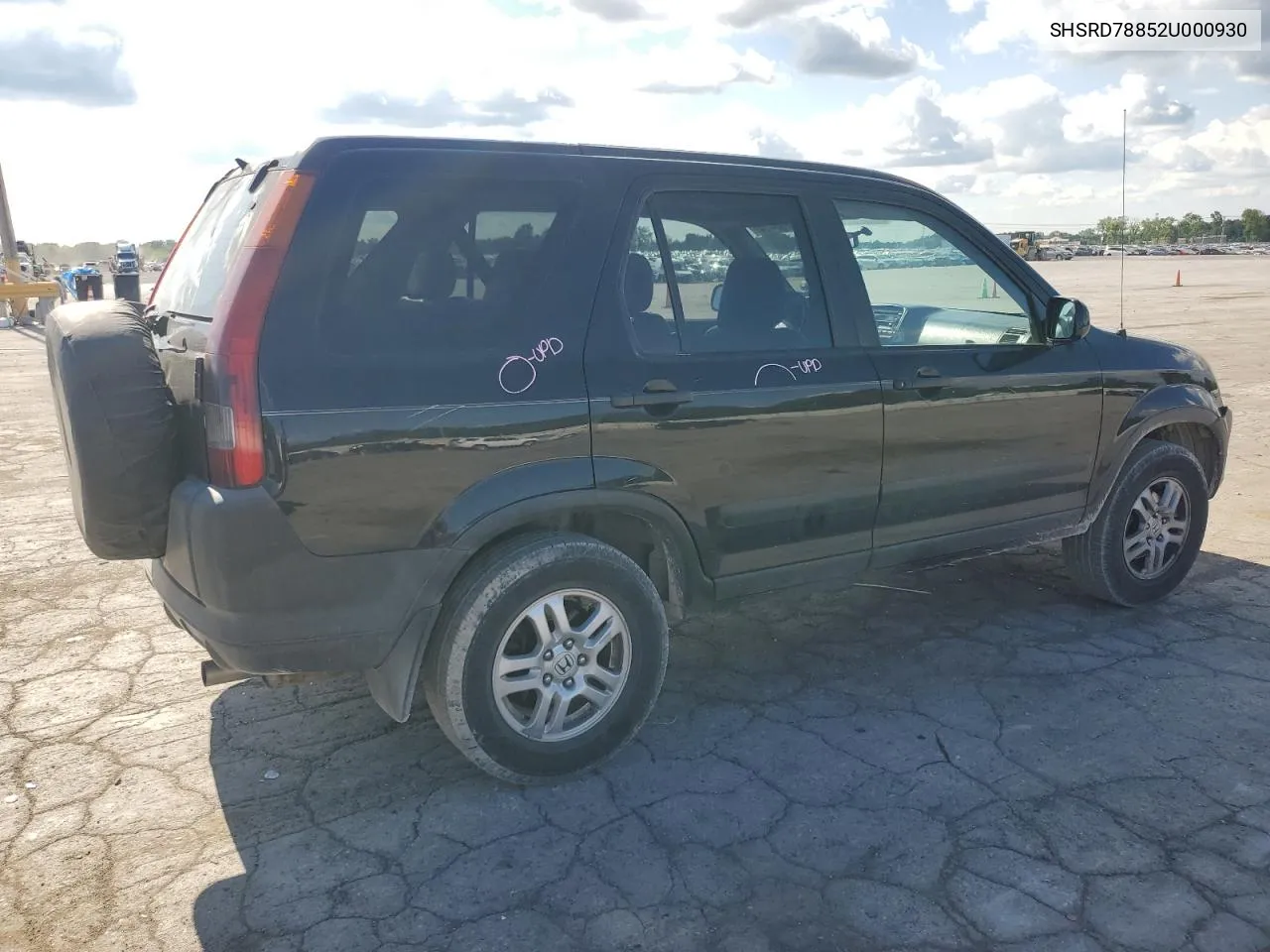 2002 Honda Cr-V Ex VIN: SHSRD78852U000930 Lot: 60768424