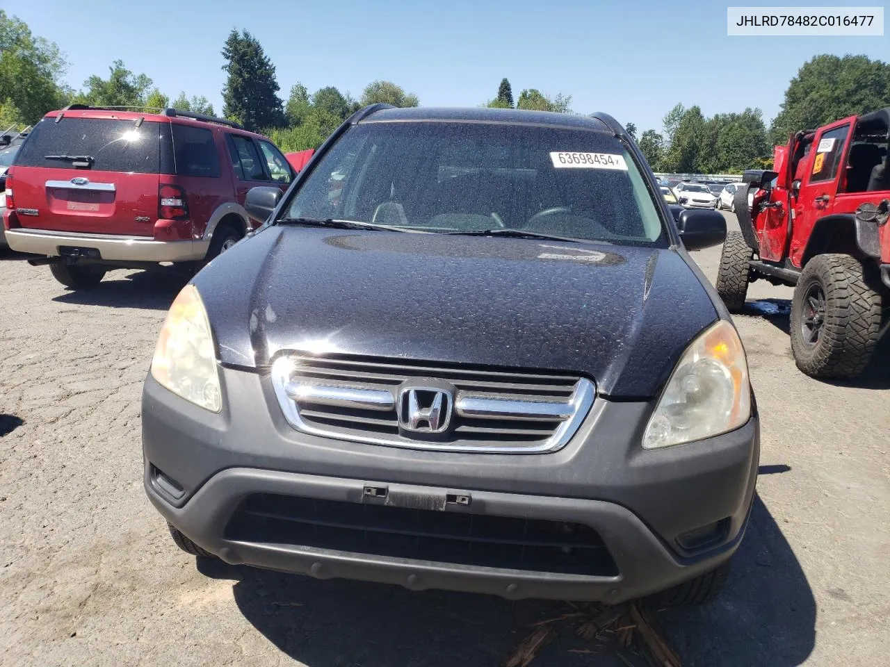 2002 Honda Cr-V Lx VIN: JHLRD78482C016477 Lot: 63698454