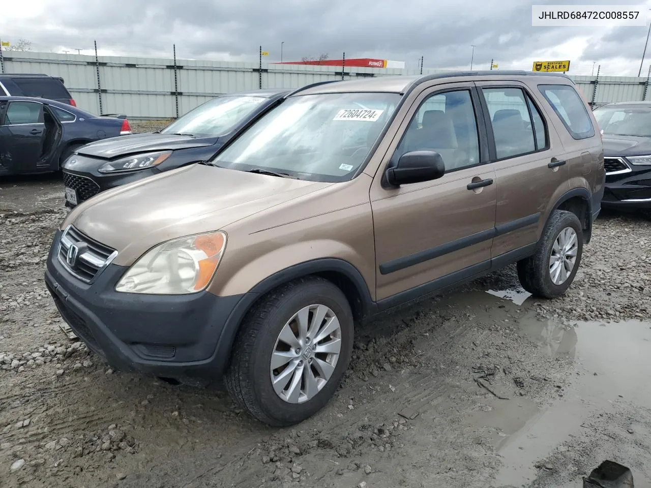 2002 Honda Cr-V Lx VIN: JHLRD68472C008557 Lot: 72604724