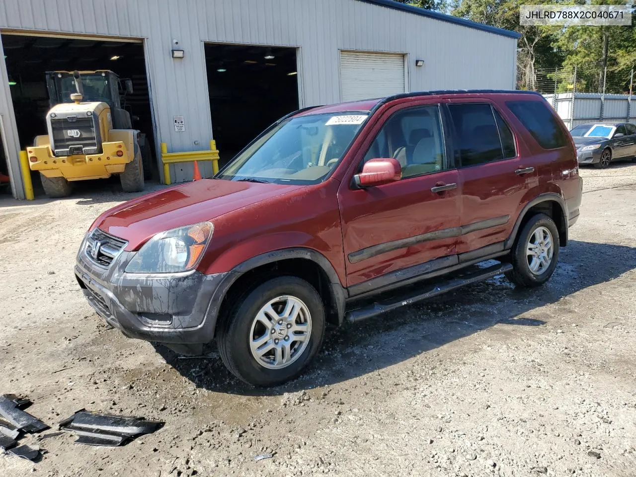 2002 Honda Cr-V Ex VIN: JHLRD788X2C040671 Lot: 75022804