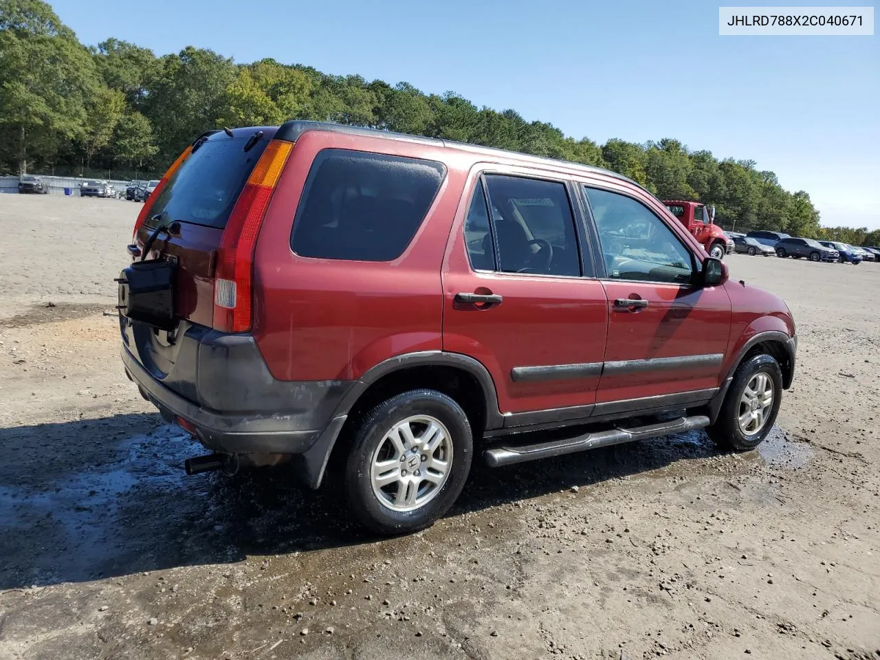 2002 Honda Cr-V Ex VIN: JHLRD788X2C040671 Lot: 75022804