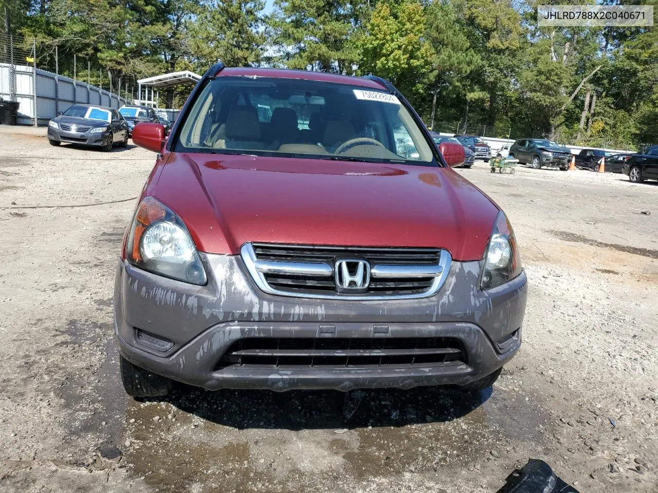 JHLRD788X2C040671 2002 Honda Cr-V Ex